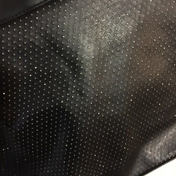 Victoria's Secret Tote Bag Clutch Black Silver Sparkle Dots - Picture 5 of 6